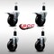 Service Caster 4'' SS Soft Rubber Swivel 1-3/8'' Expanding Stem Caster Set 2 Total Lock Brakes, 4PK SCC-SSEXTTL20S414-SRS-2-S-2-138 - alternate 5